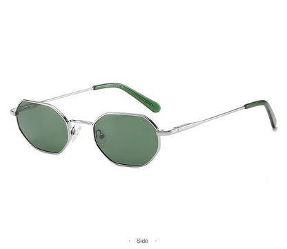Retro Small Polygon Polarized Sunglasses Women Metal UV400 Sun Glasses Men Anti-Glare UV400 Goggles Driving Eyewear