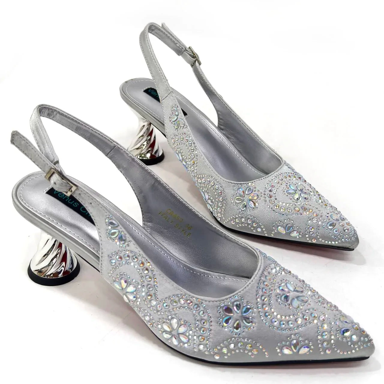 2024 Elegant Rhinestone Pointed-Toe Pumps With Matching Bag Set Large Capacity Bag for Women's Party High Heels
