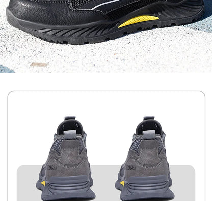 summer mesh safety shoes breathable work shoes industrial construction indestructible shoes for men steel toe safety work boots