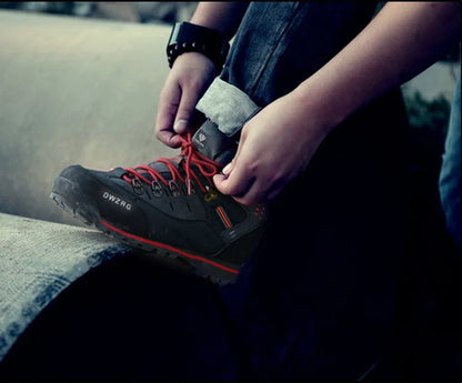 2026 Men Outdoor Ankle Boots Waterproof Sports Shoes Mountain Climbing Classic Footwear Leather Sneakers Hiking Boots Fashion