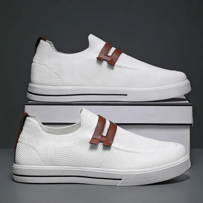 New Fashion Men Casual Shoes Lightweight Breathable Outdoor Walking Sports Shoes Driving Shoes Men Flat Canvas Shoes Large Size