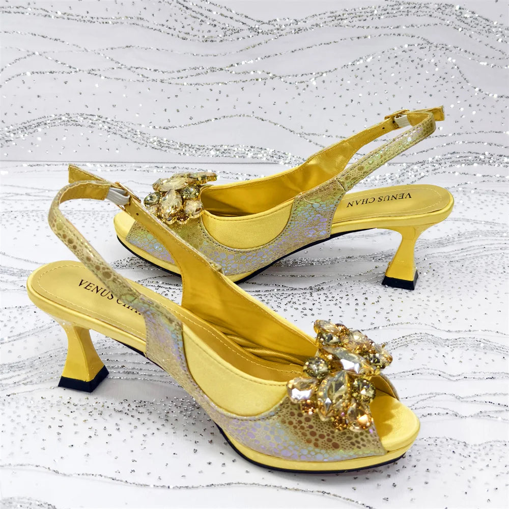 2025 Fashionable Orange Open Toe Women's Sandals with Matching Bag Set - Perfect for Weddings and Parties