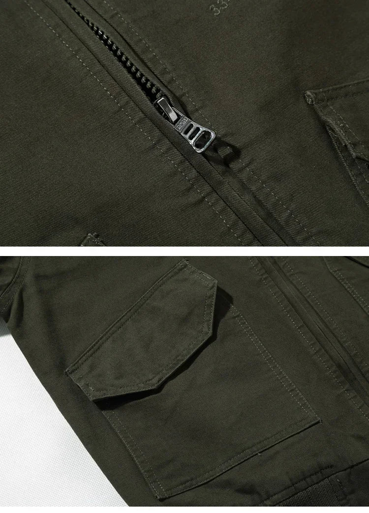 Men's Tactical Motorcycle Riding Jacket Military SWAT Combat Army Pilot Windbreaker Autumn Multi-Pocket Cargo Coat Outdoor Biker