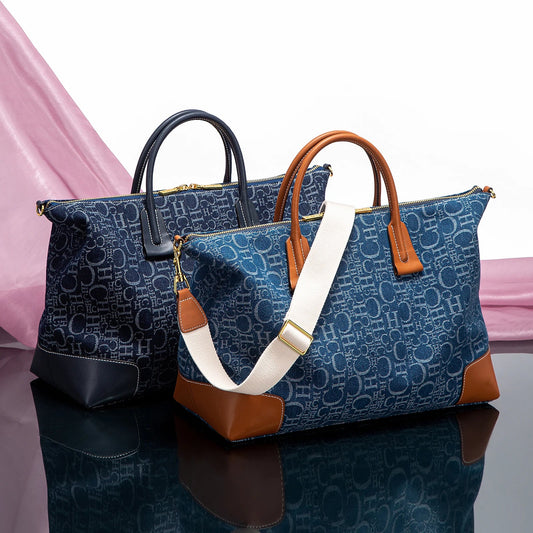 Women's Travel Bag 2025 New Cowboy Splicing Design Tote Bag Women's Large Capacity Crossbody Bag