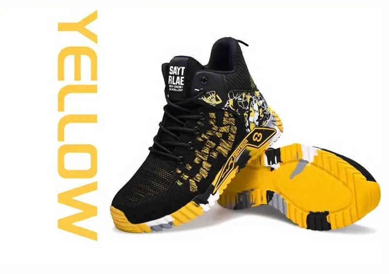 High Top Protective Safety Shoes Men Steel Toe Work Shoes Men Women Work Safety Boots Anti Smash Safety Indestructible WorkBoots