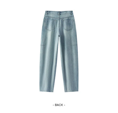 Semir Women Pants Denim Cotton Vintage Distressed Slit Wide Leg Curved Street Style Fashion Cool 2026 Summer Casual Wear Top