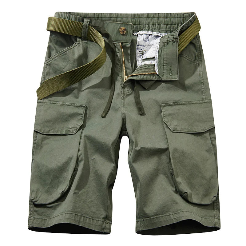 Men Spring Casual Tactical Cargo Shorts Men Multi Pocket Outdoor Shorts Men Breathable Sports Workout Daily Wear Male Shorts