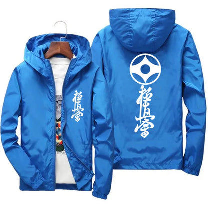 Streetwear Kyokushin Karate Thin Parent-Child Boys Girls Jacket Motorcycle Windbreaker Men's Zipper Bomber Coat Plus Size