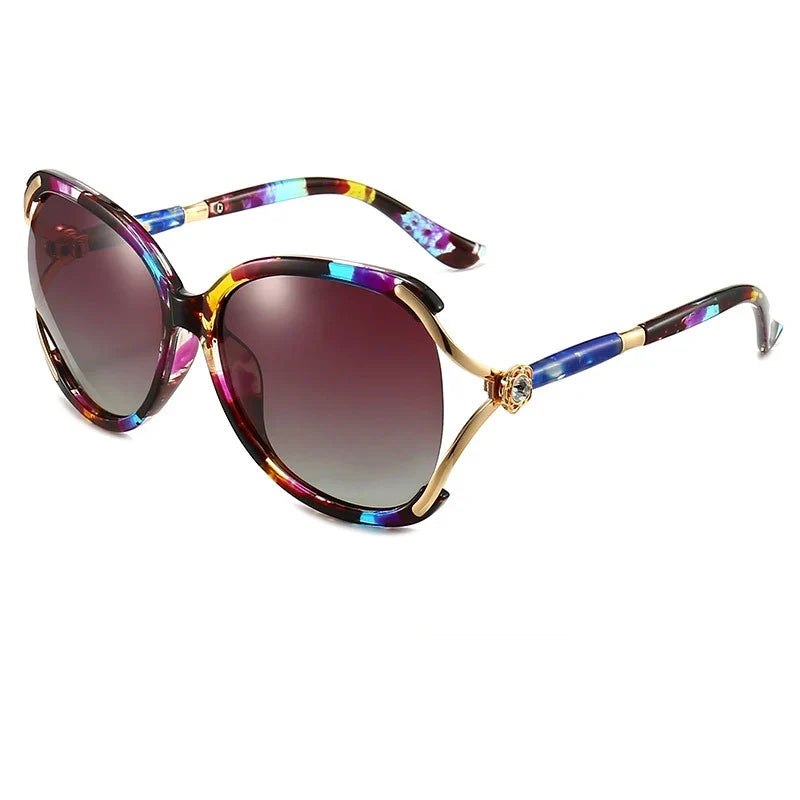 2026 Fashion High-End Women's Polarized Sunglasses Oversize Mode Retro Sunglasses Glasses Outdoor Sun Protection UV Protection