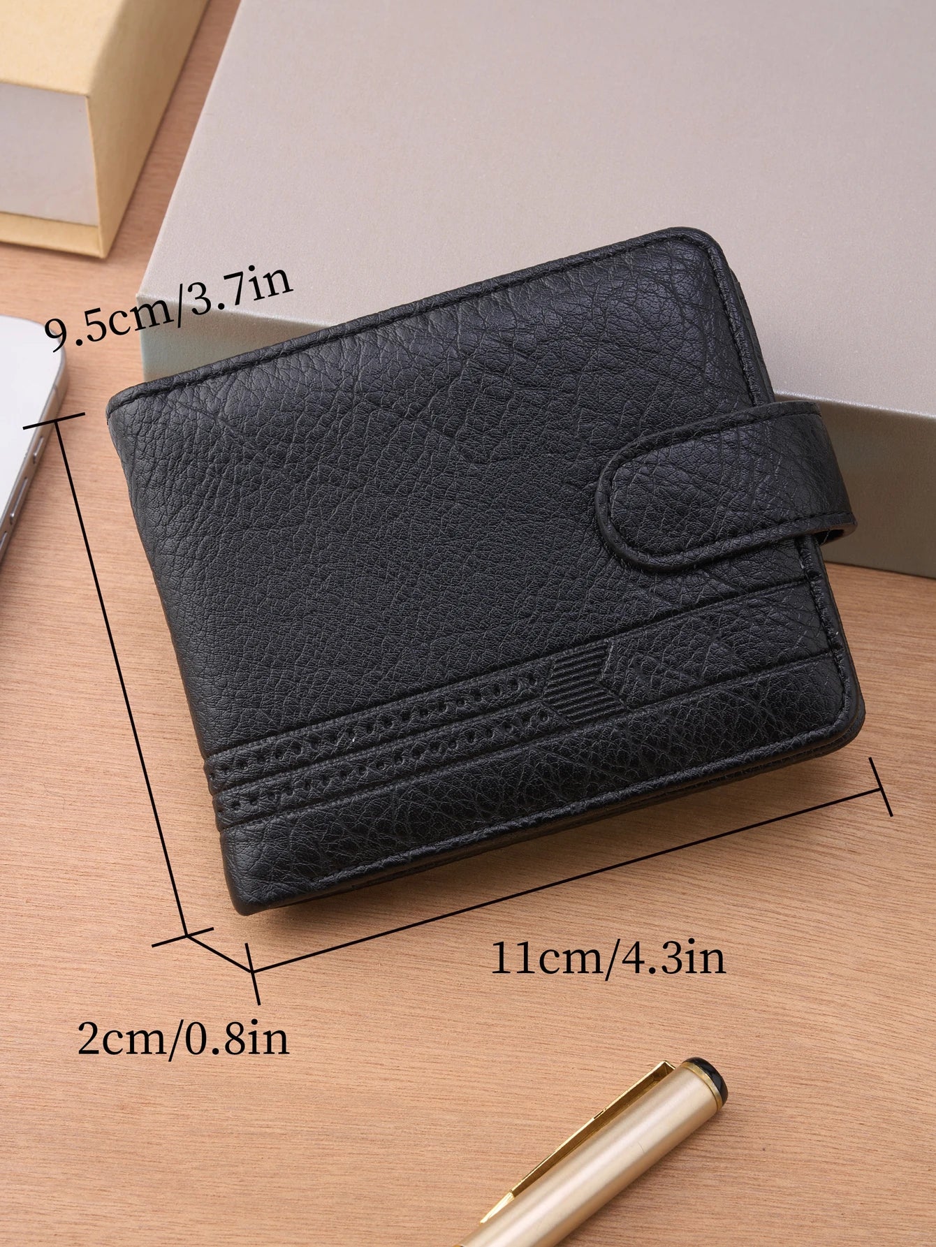 Portefeuille en cuir fin pour homme, porte-monnaie à fermeture éclair de qualité avec compartiment à monnaie, porte-cartes court décontracté pour homme pour un usage quotidien