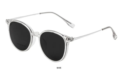 Magnetic Clip On Glasses Women Driving Polarised Round Pink Optical Myopia Eyewear Men Custom Prescription Glasses 2240