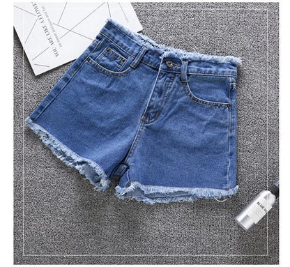 2026 New Summer Shorts Women Jeans High-waisted Denim Short Pants Female Rough-selvedge Outside Casual Sports Shorts Loose Jeans