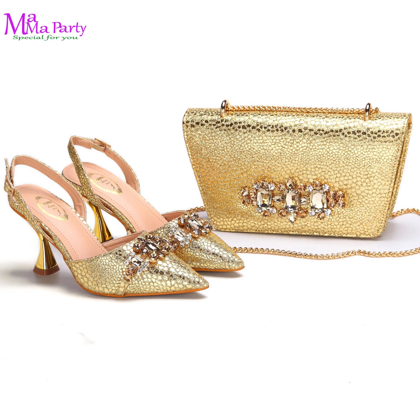 Wine Fashion Leisure Style 2025 New Coming Nigerian Women Shoes Matching Bag Set Pointed Toe High Quality  For Wedding Party