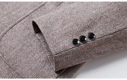Brand 2026 Spring Elegant Blazer for Men Long Sleeve 2 Button Wedding Party Easy Care Business Blazers Suits Men