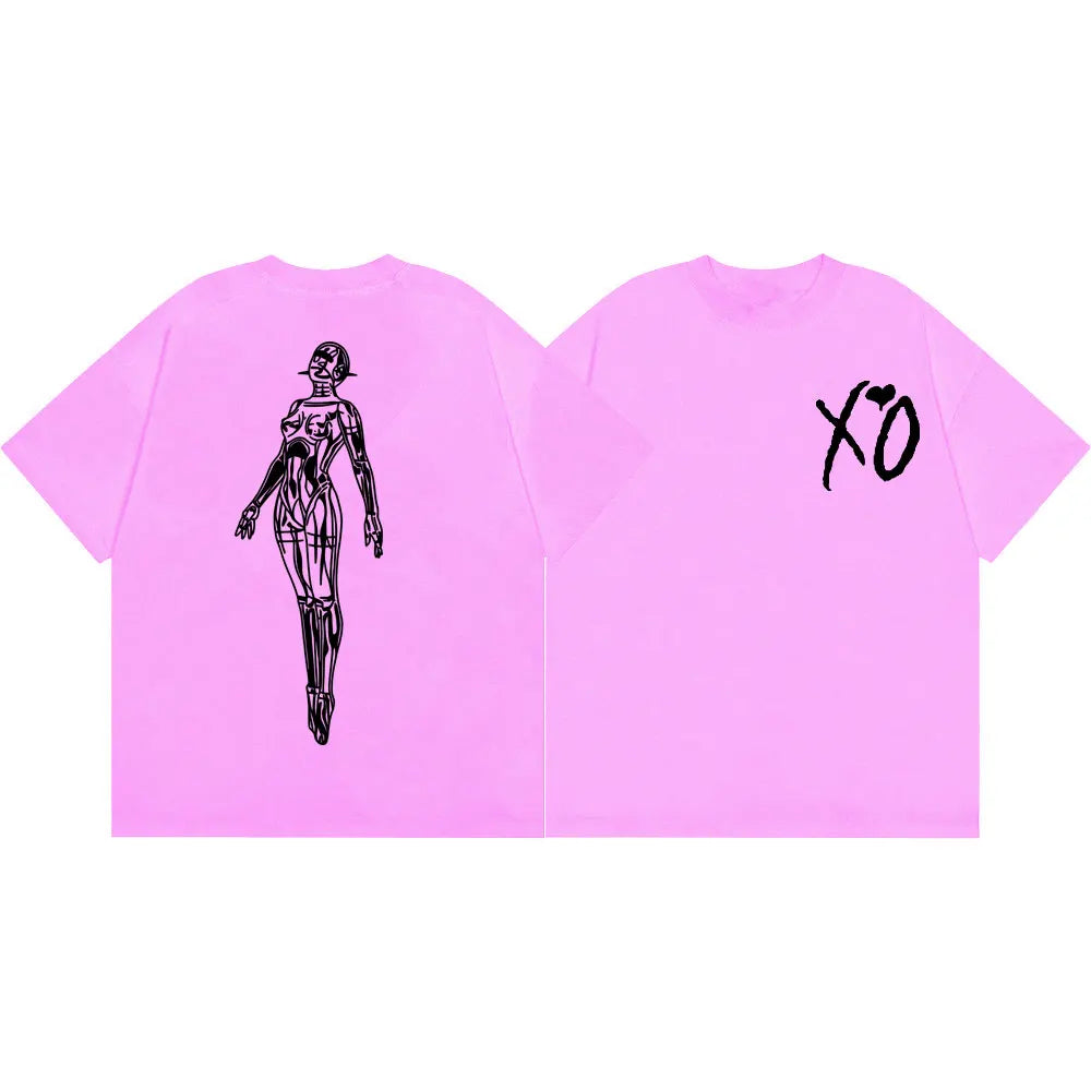 Rapper The Weeknd Merch T-shirt Men Women Clothing Fashion Hip Hop Short Sleeve T-shirts Summer Casual Loose 100%cotton T Shirts