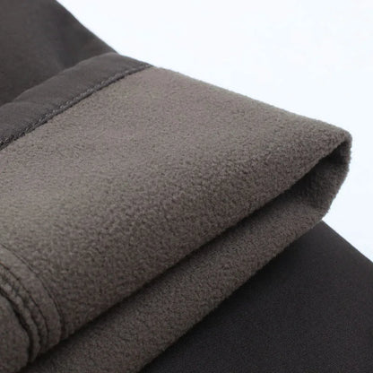 High Waist Double Pleated Warm Thick Fleece Winter Casual Pants Men Loose Straight  Cotton Office Trousers Plus Size 42 44 46