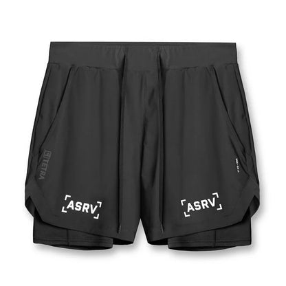 Mens Quick Dry 2 in 1 Double-deck Shorts Gym Fitness Basketball Jogger Short Pants Summer Sports Workout Bottoms Sweatpants