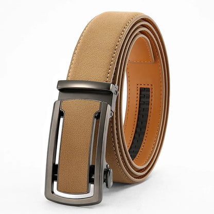 Men's High-Quality Belt 115cm 125cm 135cm Luxury Belt, Black Men's Automatic Buckle Jeans Men's Belt Suit Belt