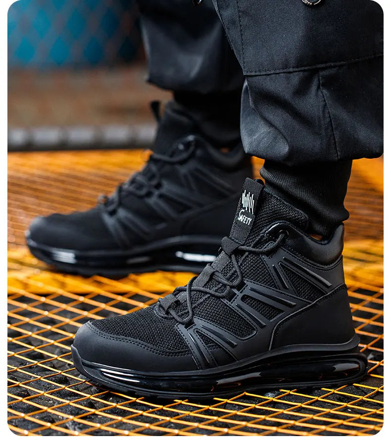 37-50 Fashion 2024 New Safety Shoes Men Anti-smash Work Shoes Anti Slip Indestructible Shoes Protective Sneakers Men Boots
