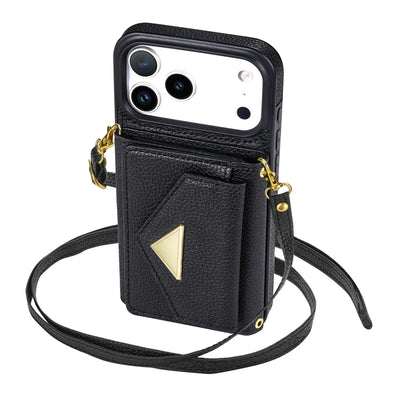 Crossbody Lanyard Leather Wallet Card Phone Case for IPhone 17 Air 16E 16 Pro Max 15 14 Plus 13 12 11 XS XR SE2020 Leather Cover