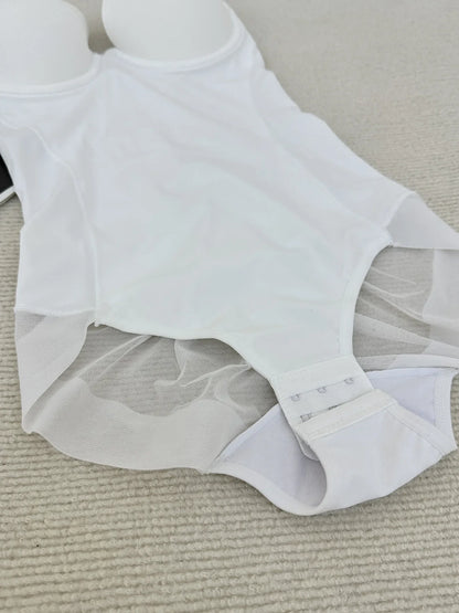 Thin Shapewear Bodysuit with Built in Bra Tummy Control Postpartum Slimming Underwear