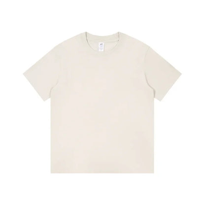 8.1Oz 230gsm Men's Pure Cotton T Shirts 2025 Summer New Oversizes Solid Color T-Shirts for Men and Women Customizable