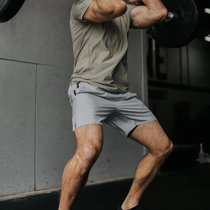 Men's Compression Shorts Quick Dry Elastic Baselayer Summer Gym Running Basketball Fitness Training Casual Sport Quarter Pants