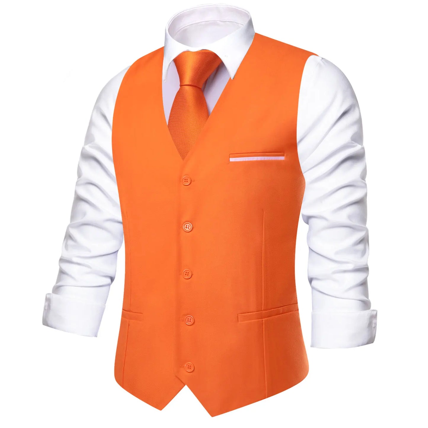 Men's Vest Elegant Green Waistcoat Necktie Handkerchief Cufflinks Sets for Male Wedding Business Party Designer Gift