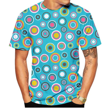 3D Printed Colorful Flower T Shirt For Men Plants Pattern Tees Summer Harajuku Loose Round Neck Tops Short Sleeve Kids T-Shirts
