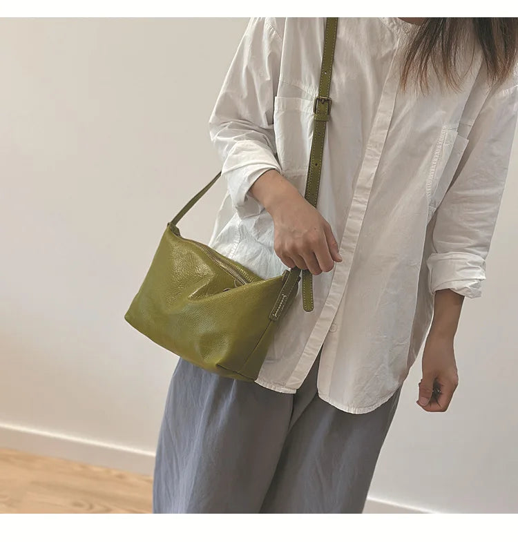 2026 New Genuine Leather Versatile Women's Small Bag Soft Cowhide Lightweight Shoulder Crossbody Bags