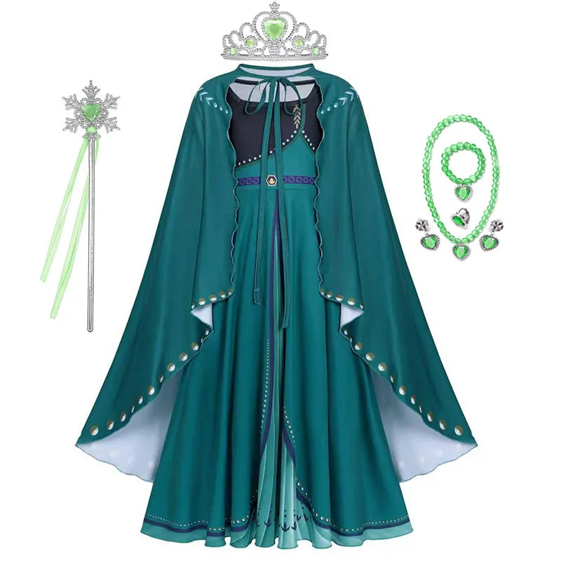 Frozen Snow Queen Elsa Anna Dresses for Girls Costumes Kids Cosplay Princess Children Gowns Clothes Party Dresses Outfits
