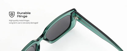 Women Large Rectangle Polarized Sunglasses Thick Frame UV400 Protection Acetate Square Sun Glasses Fashion Shade
