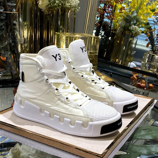 American European Fashion Casual Shoes Men High-top Sneaker Boots Cowhide Comfortable Leather Ankle Boots Lace-up Flat Trainers