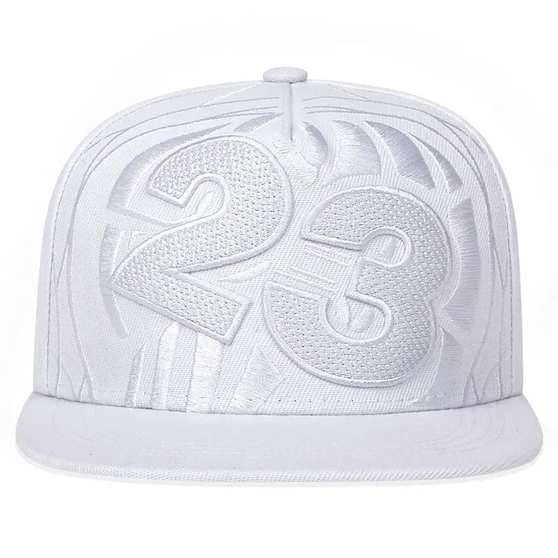 Unisex 23 Basketball Letter Embroidery Hip-hop Hats Outdoor Adjustable Casual Baseball Caps Sunscreen Hat