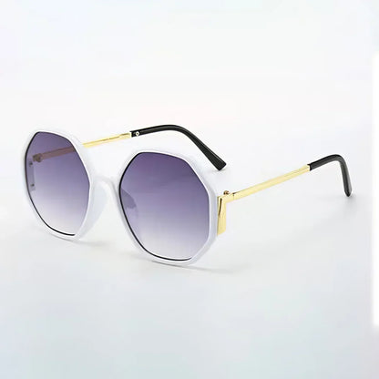 2026 New Sunglasses for Women Avant Garde Geometric Multi-color Gradient Frame Transparent Glasses