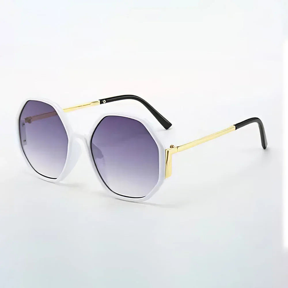 2026 New Sunglasses for Women Avant Garde Geometric Multi-color Gradient Frame Transparent Glasses
