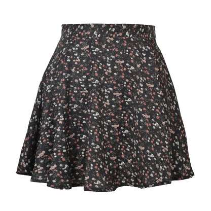 Summer new women' floral print skirt high waist umbrella mini skirt Female invisible zipper chiffon print short skirt women 2022
