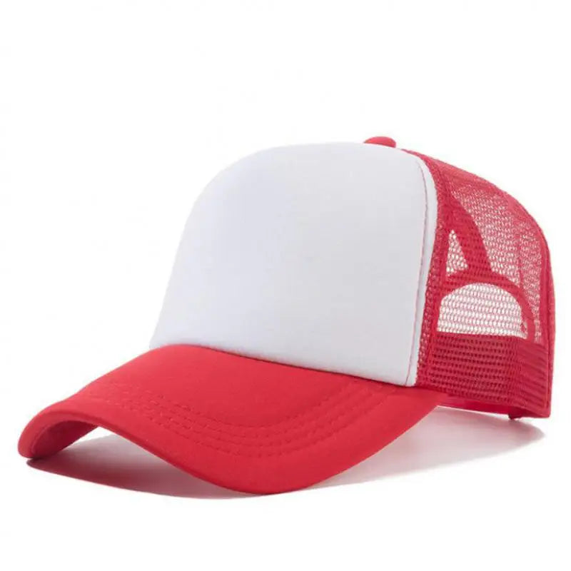 Mesh Baseball Cap Adjustable Snapback Hats For Women Men Unisex Hip Hop Trucker Cap Dad Hat Sponge Soft Breathable Black