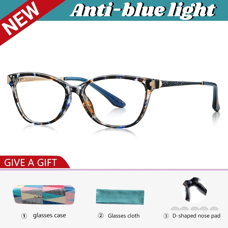 Classic Square Anti Blue Light Blocking Reading Glasses Women Prescription Glasses Computer Lightweight Eyeglasses LS231