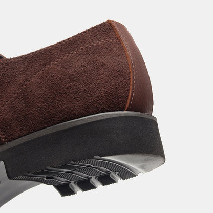 Genuine Leather Men Derby Shoes Thick Sole Men Casual shoes Men Leather Shoes
