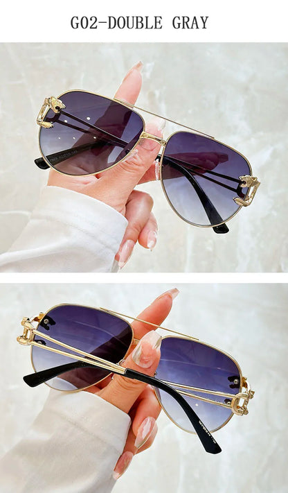 Luxury Sunglasses Women 2025 Fashion Glasses Vacation Oval Sunglass Luxe Femme Lunette Soleil Femme Lentes De Sol Mujer Vintage