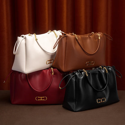 Fashion Classic Luxury Design Women's New Shoulder Bag Commuter Large Capacity Drawstring Design Bag