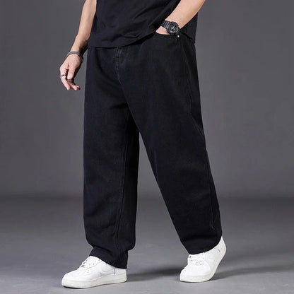 Big Size Jeans Men Good Quality Large Size Jumbo Long Loose Pants Plus Size Loose Jeans Men Wearable Seasons Denim Baggy Jean