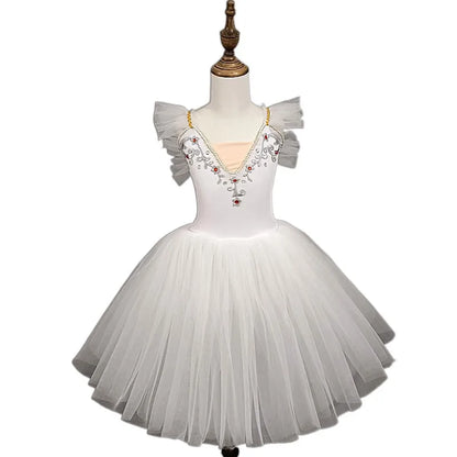 Fashion Children's Day Ballet Dress Kids Tutu Puffy Dance Wear Princess Dresses Girls Summer Performance Clothes Girl Vestidos