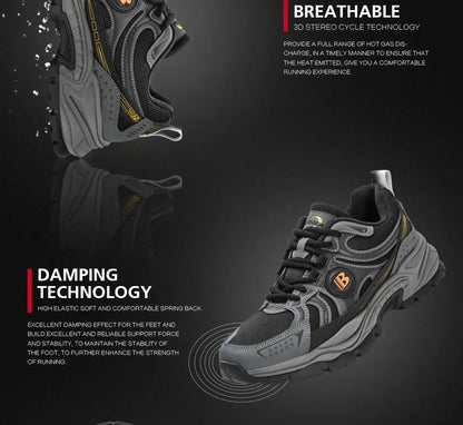 New Designers Action Leather Mesh Jogging Shoes Men Breathable Running Shoes Walking Sports Sneakers Athletic Trainers