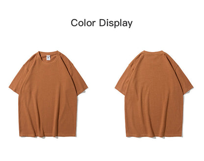 Men's Oversized T-Shirt 9.9oz 280 Grams Heavy High Quality Short Sleeve Cotton Tee Solid Color Unisex Streetwear