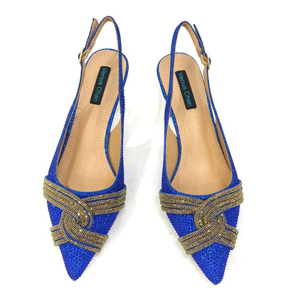 Black Hollow Design With Pointed Shoes And Fashion Three-Dimensional Bag Cozy Rhinestones Are Suitable For Parties