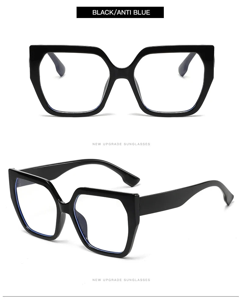 Cycling 8pcs Cateye Sunglasses Sets Women Luxury Minimalist Leopard Pattern Design Retro Polygonal Eyeglasses UV400 Unisex