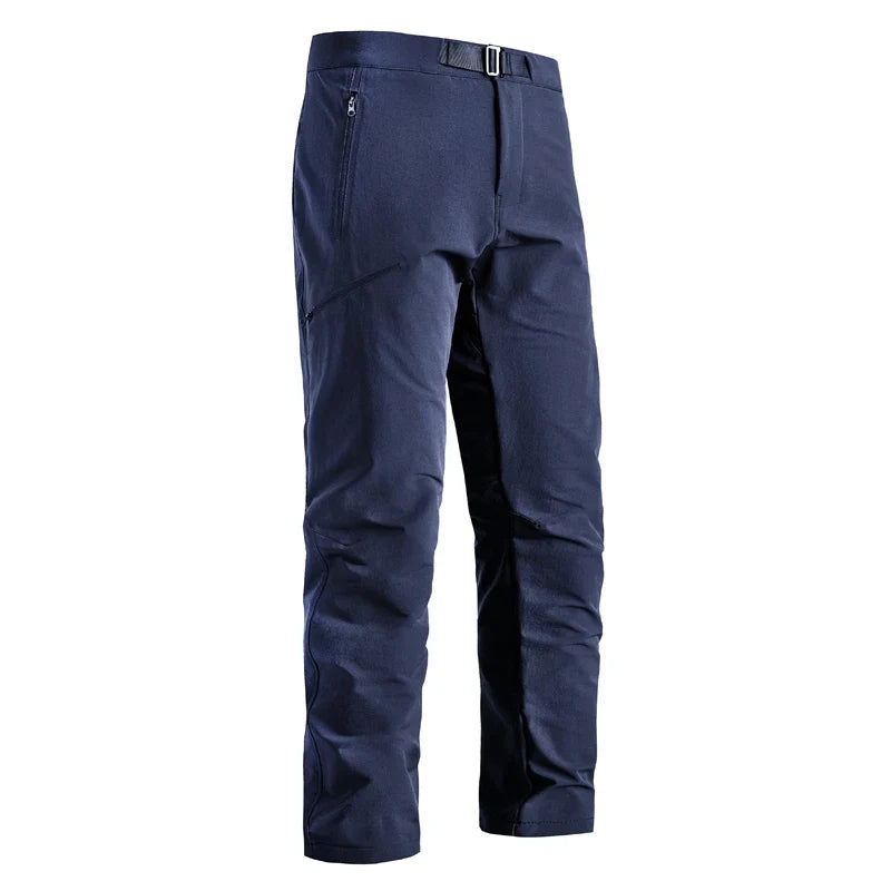 Male Hiking Pants Outdoor Waterproof Windproof Mountaineering Trousers Autumn With Belt Elasticity Fishing Cycling Cargo Pants