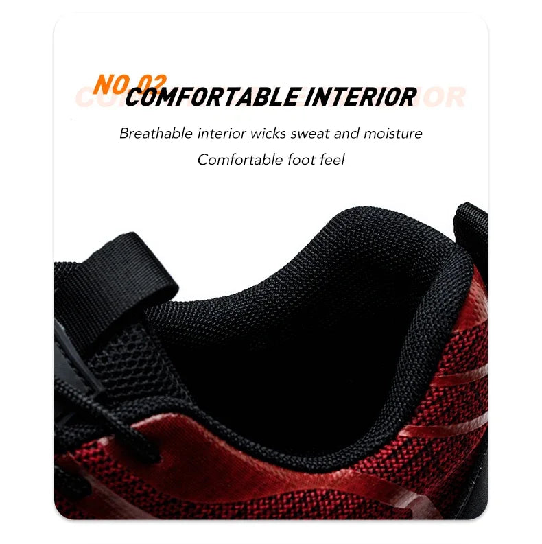 New 2024 Fashion Steel Toe Work Safety Shoes For Men Anti-smash Anti-puncture Indestructible Sneakers Protective Male Footwear